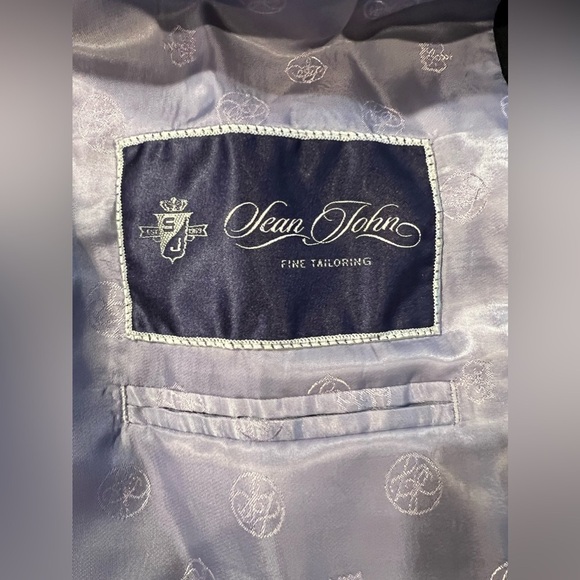 Sean John Fine Tailored Black Mens Sport Coat Suit Blazer Jacket 52 Long - Picture 5 of 7